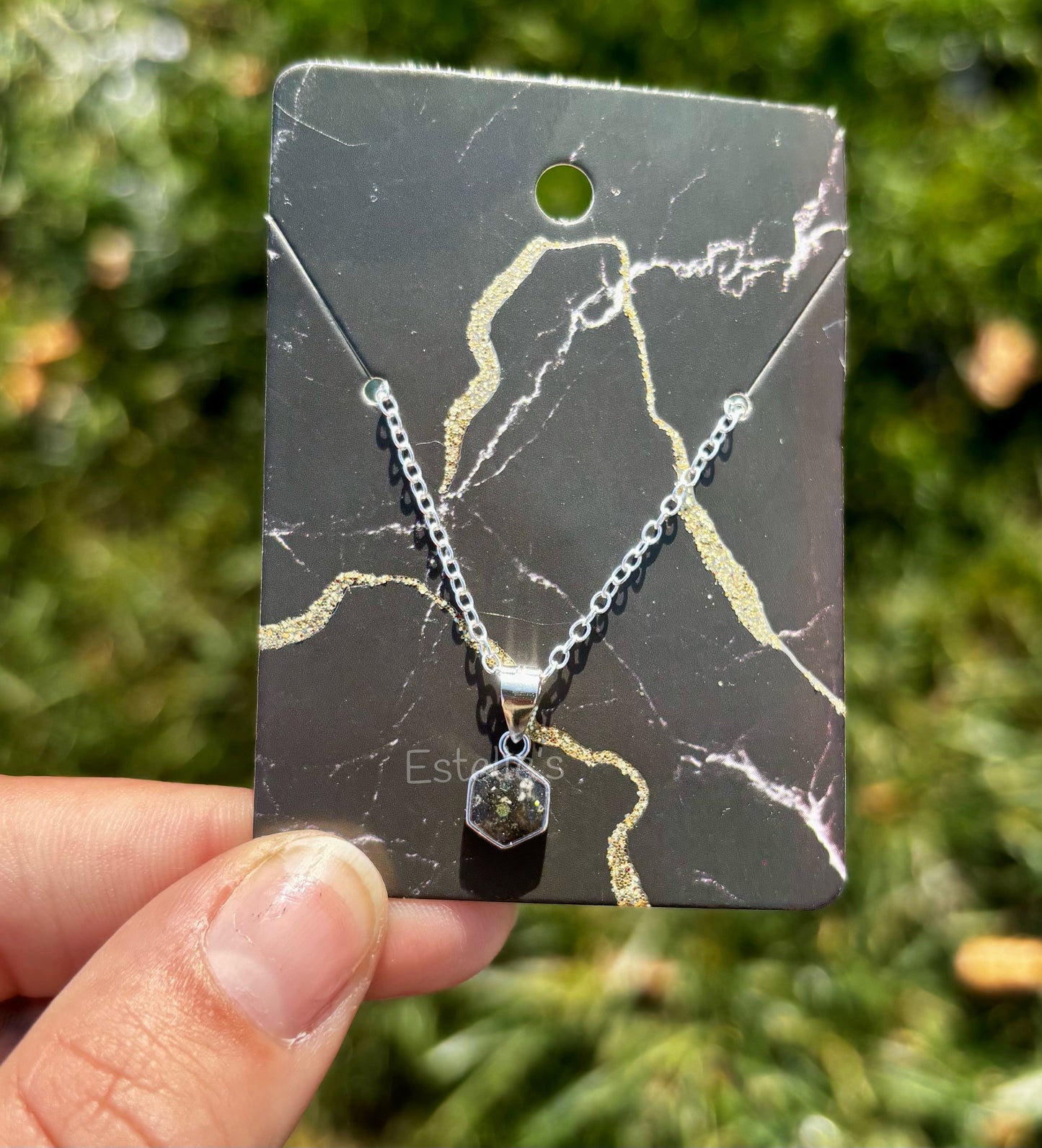 Dainty Hexagon Pendant