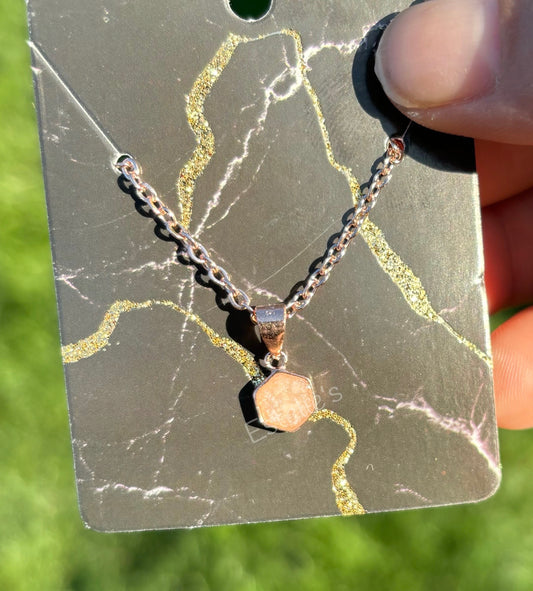 Dainty Hexagon Pendant