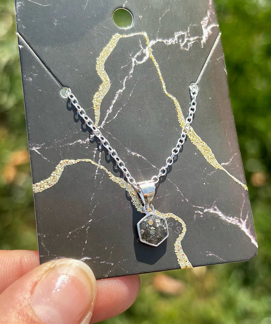 Dainty Hexagon Pendant