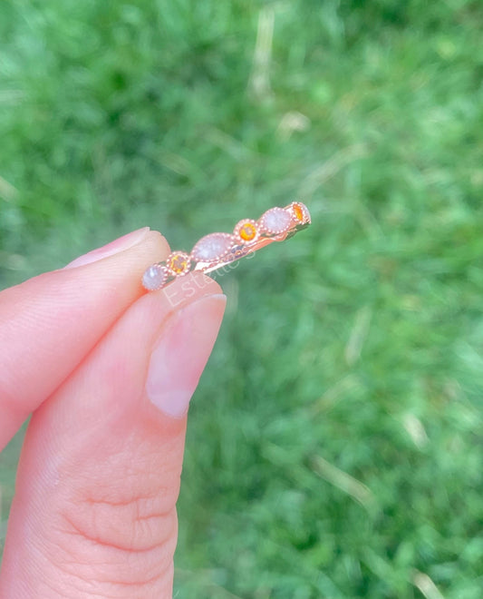 Golden Full Birthstone Stacker