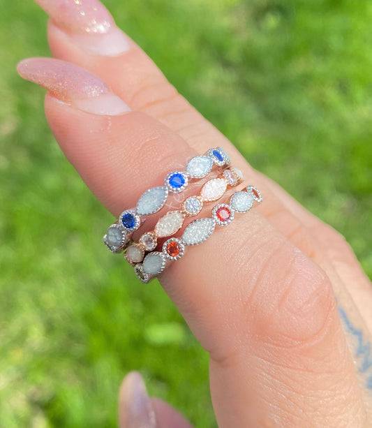 Birthstone Stacker Band
